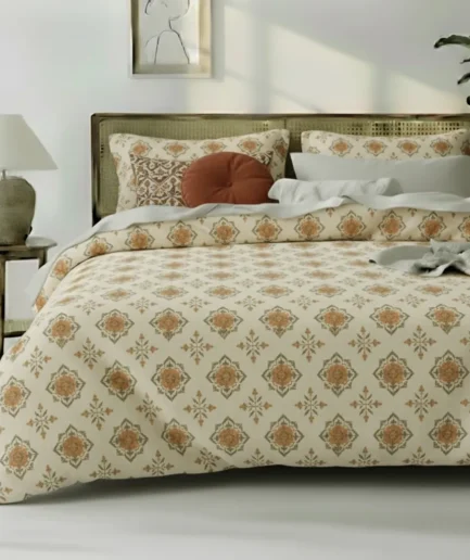 Vintage Floral Queen Comforter Set – 3 Piece Bedding with Pillowcases